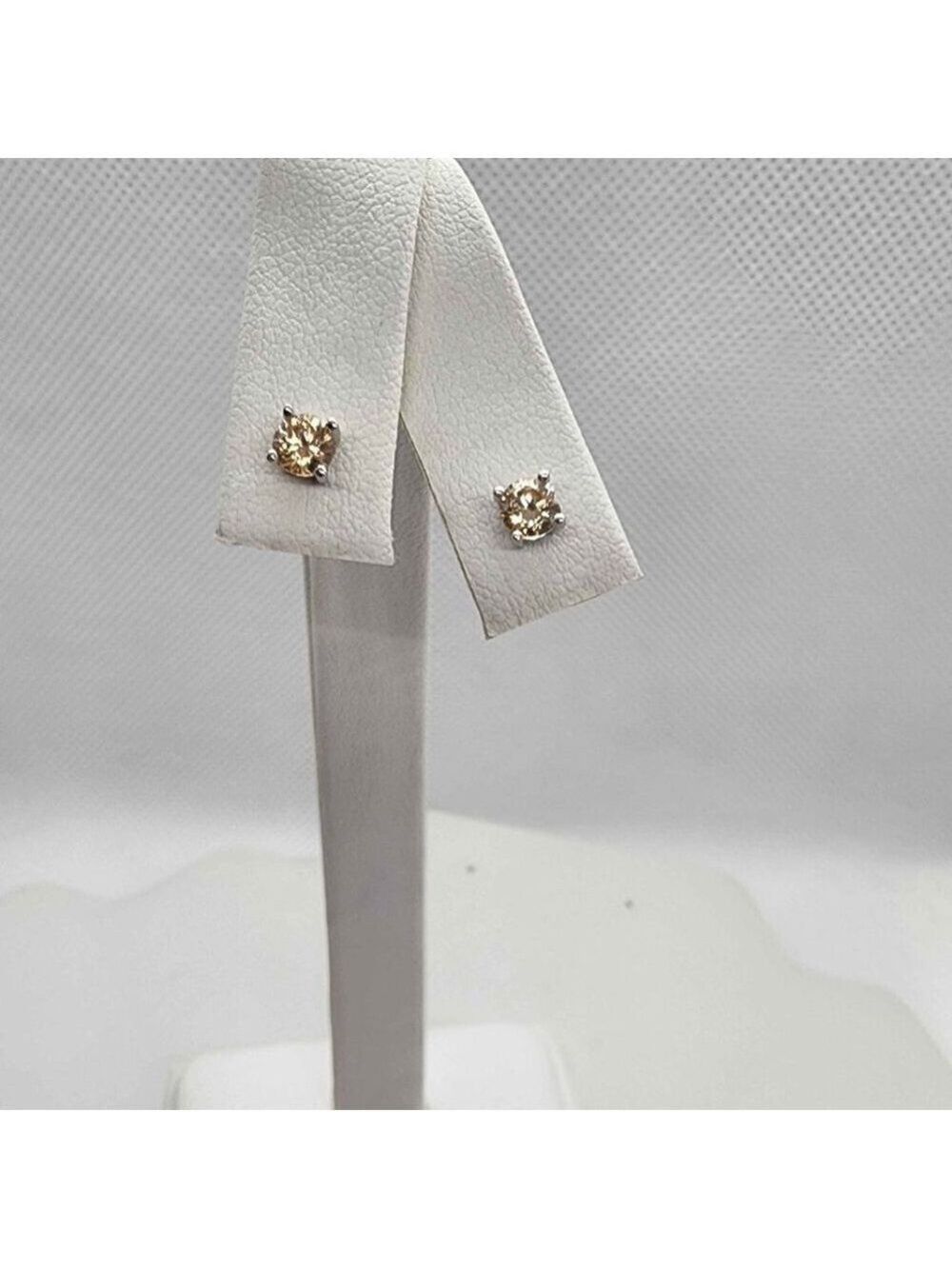 NEW Sterling Silver 925 Peach Color GemStone Studs - Earrings